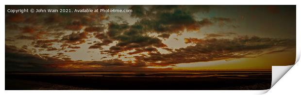 Crosby Beach at sunset Print by John Wain