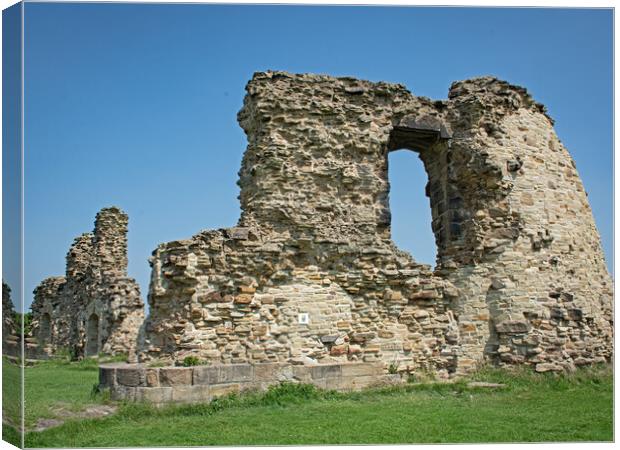 Sandal Castle, Wakefield Canvas Print by Vicky Outen