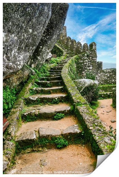 The Stairway to :- Print by Wight Landscapes