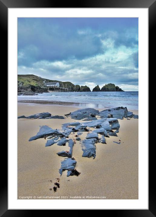 Padstow Lifeboat Station & Merope Rocks, Mother Ivey's Bay, Cornwall. Framed Mounted Print by Neil Mottershead