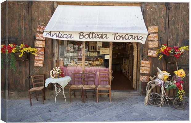 Boutique in Toscany Canvas Print by Jan Ekstrøm