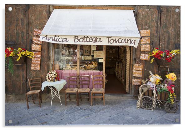 Boutique in Toscany Acrylic by Jan Ekstrøm