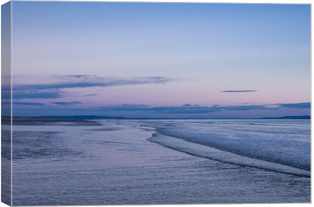 Pendine Beach at Sunset.   Canvas Print by Colin Allen