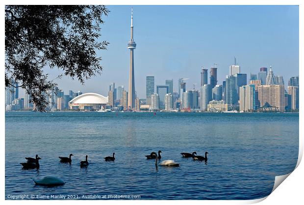 Toronto Canada on a Hot and Humid Day Print by Elaine Manley