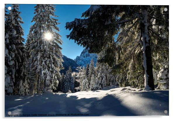 sun's rays in winter Acrylic by Sergio Delle Vedove