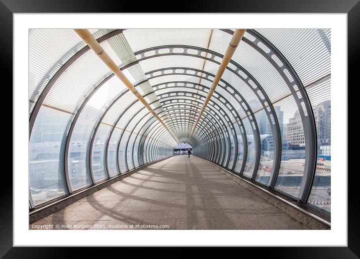 london tunnel into london City Framed Mounted Print by Holly Burgess
