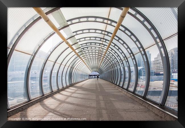 london tunnel into london City Framed Print by Holly Burgess