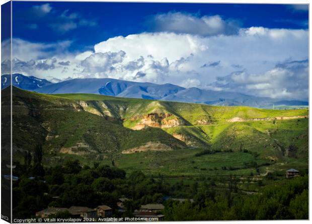 Mountains in Syunik province Armenia Canvas Print by Vitalii Kryvolapov