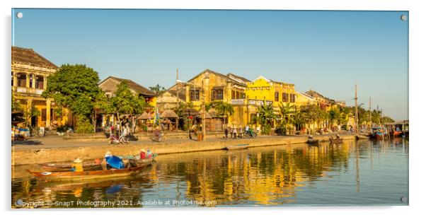 The ancient town of Hoi An in Vietnam, reflecting on the water Acrylic by SnapT Photography