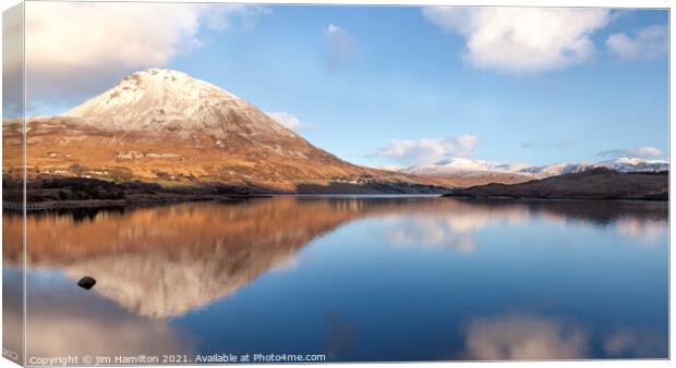 Mount Errigal, County Donegal Canvas Print by jim Hamilton