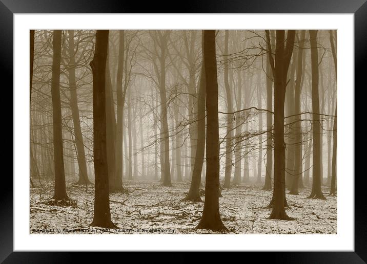  Winter woodland, Framed Mounted Print by Simon Johnson