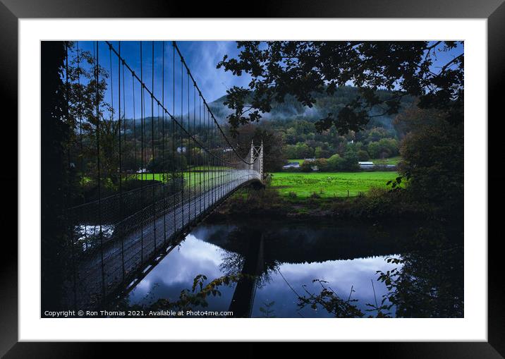 Sapper Bridge Betws-y-Coed Framed Mounted Print by Ron Thomas