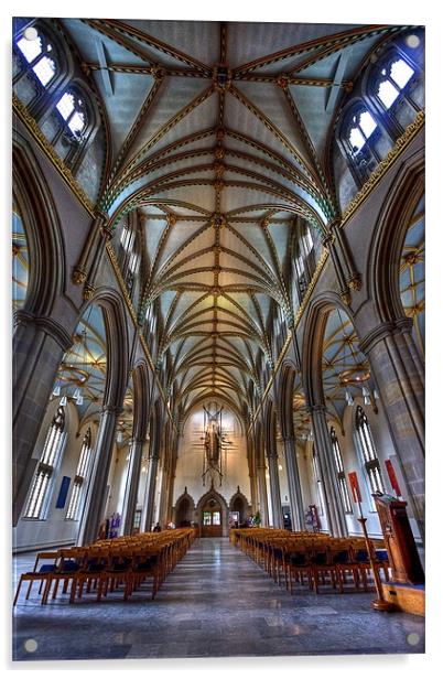 Blackburn Cathedral Acrylic by Sandra Pledger