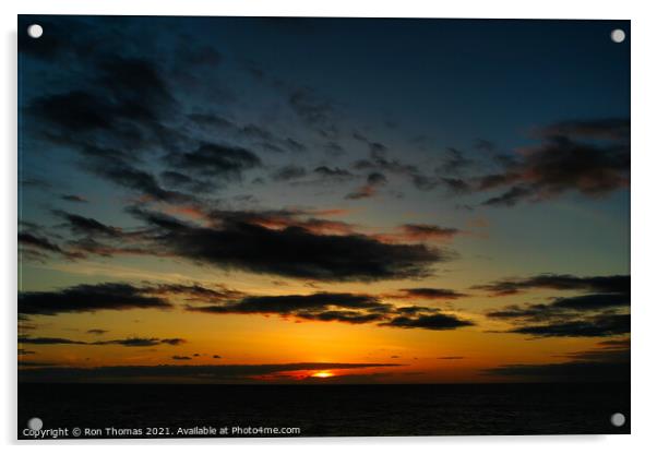 Baltic Sunset Acrylic by Ron Thomas