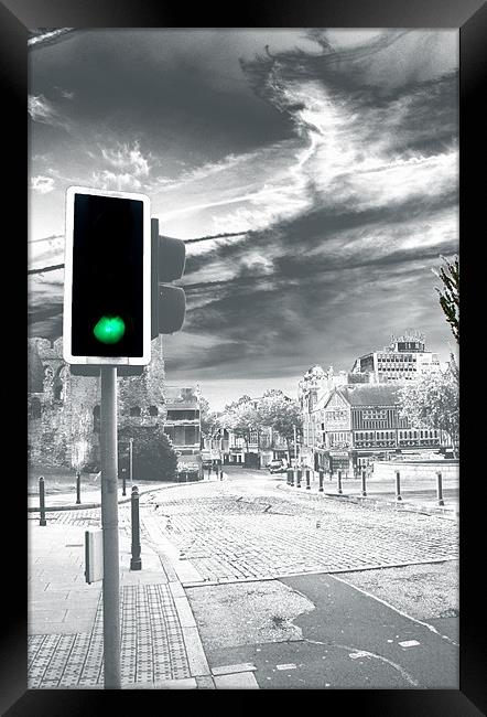 Green light for Wind Street Framed Print by Dan Davidson