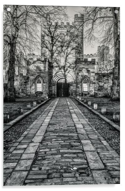 Durham castle Acrylic by Gary Finnigan