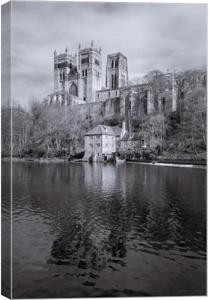 Durham cathedral and fulling mill Canvas Print by Gary Finnigan