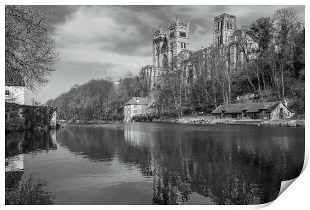 Durham cathedral and boathouse Print by Gary Finnigan