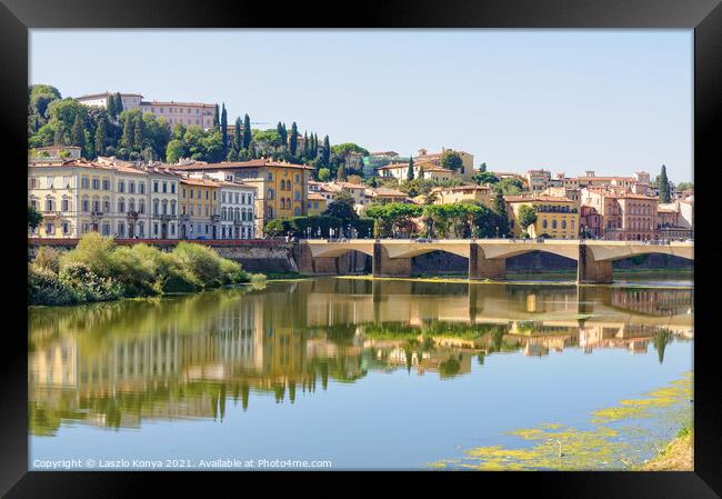 Ponte alle Grazie - Florence Framed Print by Laszlo Konya