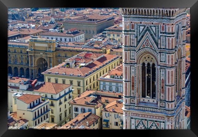 View from the Dome - Florence Framed Print by Laszlo Konya