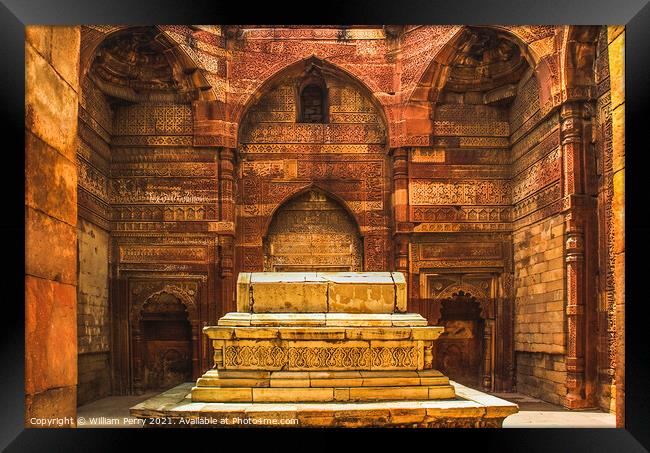 Iltumish Tomb Qutab Minar New Delhi India Framed Print by William Perry