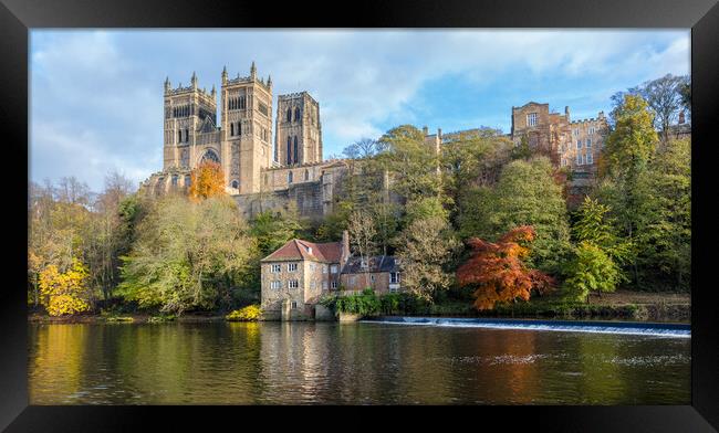 Durham cathedral and fulling mill Framed Print by Gary Finnigan