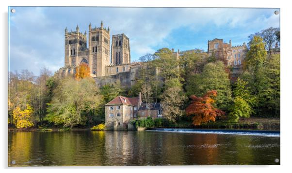 Durham cathedral and fulling mill Acrylic by Gary Finnigan