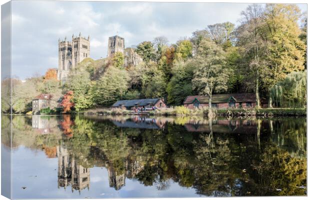 Durham boat houses Canvas Print by Gary Finnigan