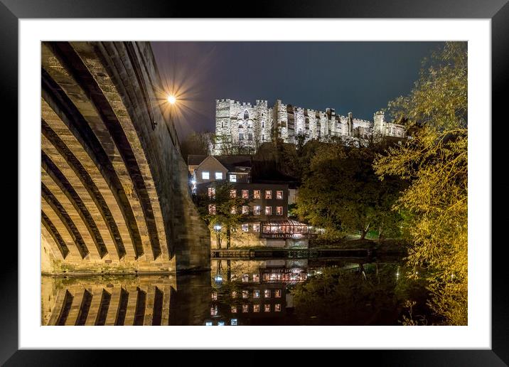 Durham castle by night Framed Mounted Print by Gary Finnigan