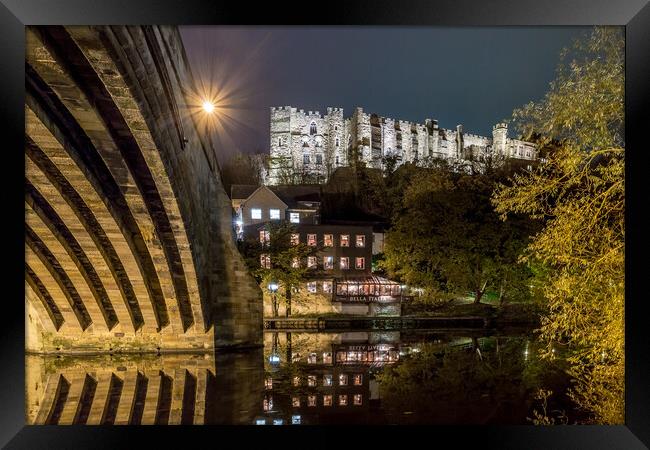 Durham castle by night Framed Print by Gary Finnigan