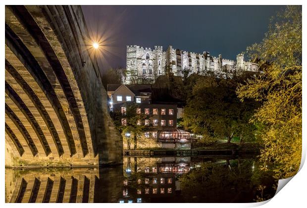 Durham castle by night Print by Gary Finnigan