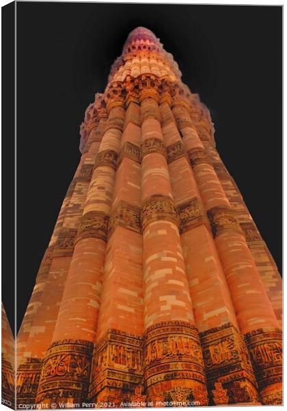 Qutab Minar New Delhi India Canvas Print by William Perry