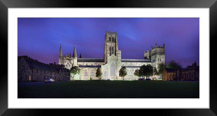 Durham cathedral by night Framed Mounted Print by Gary Finnigan