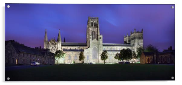 Durham cathedral by night Acrylic by Gary Finnigan