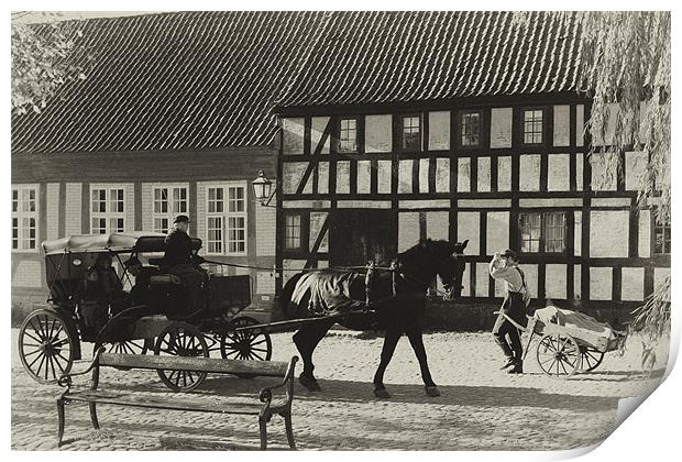 The Old Town in Aarhus Print by Jan Ekstrøm