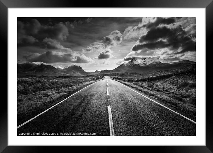 Road to the Cuillins. Framed Mounted Print by Bill Allsopp