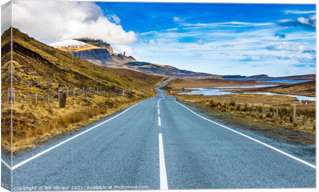 The road to The Storr. Canvas Print by Bill Allsopp