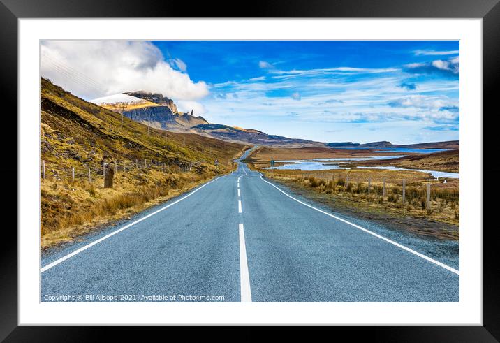 The road to The Storr. Framed Mounted Print by Bill Allsopp