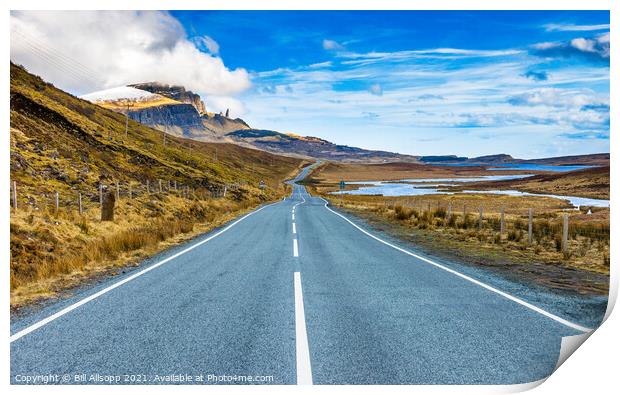 The road to The Storr. Print by Bill Allsopp