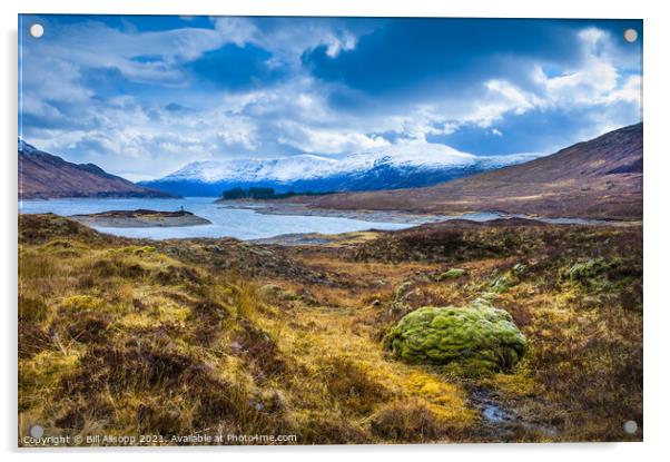 Loch Cluanie Acrylic by Bill Allsopp