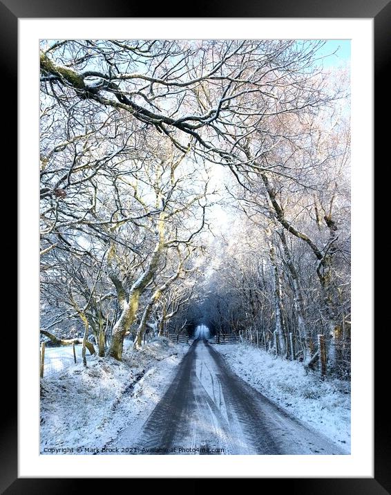 Snowy Drive  Framed Mounted Print by Mark Brock