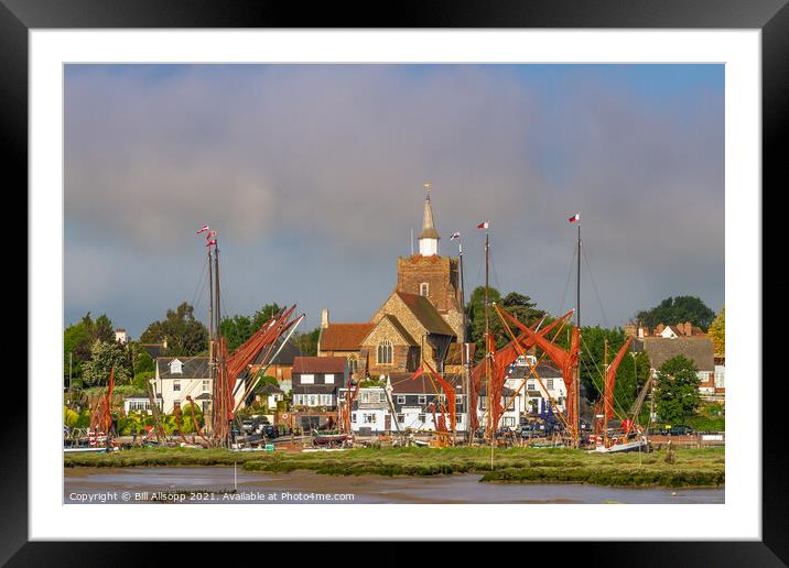 Maldon during a barge match. Framed Mounted Print by Bill Allsopp