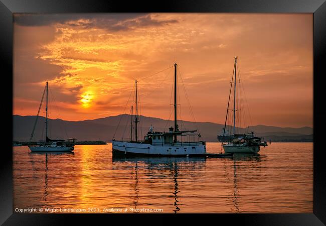 The Lady In The Clouds Framed Print by Wight Landscapes