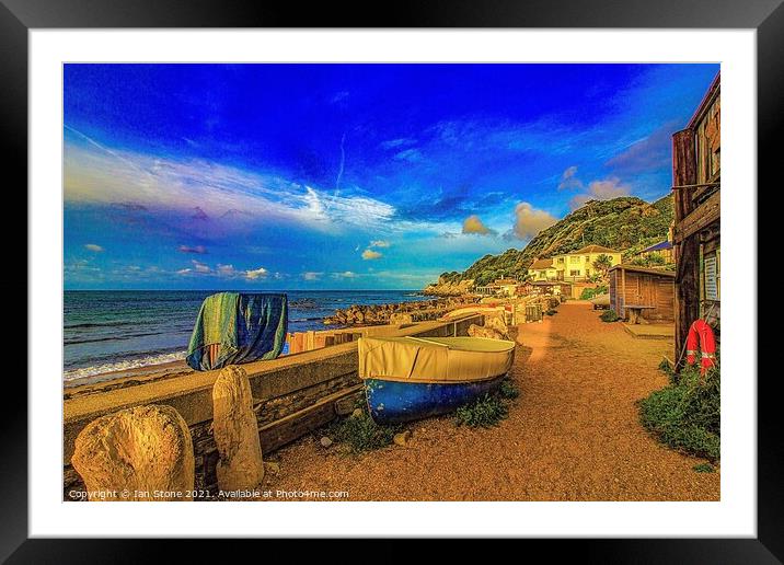 Steephill cove, Isle of Wight  Framed Mounted Print by Ian Stone