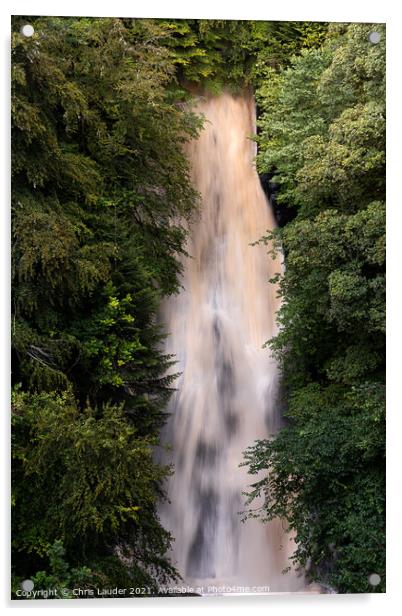 Falls of Acharn Acrylic by Chris Lauder