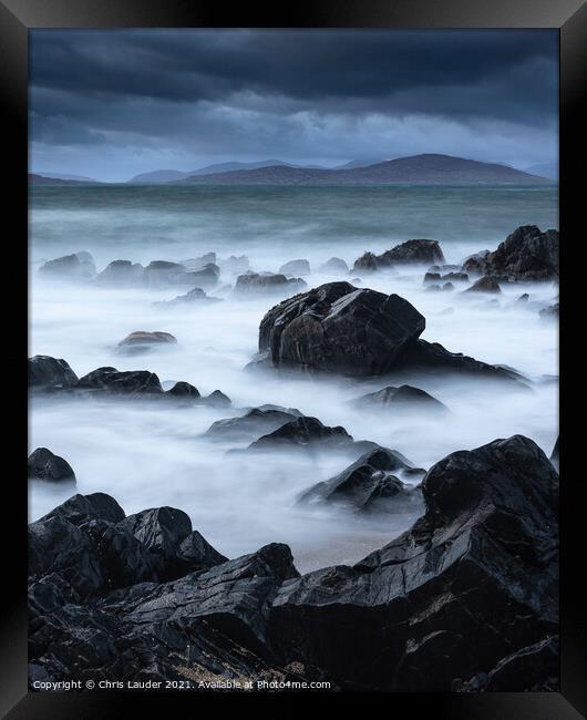 Traigh Bheag moods Framed Print by Chris Lauder