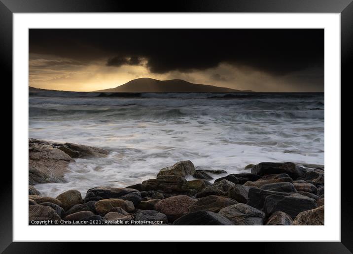 Moody sunset Framed Mounted Print by Chris Lauder