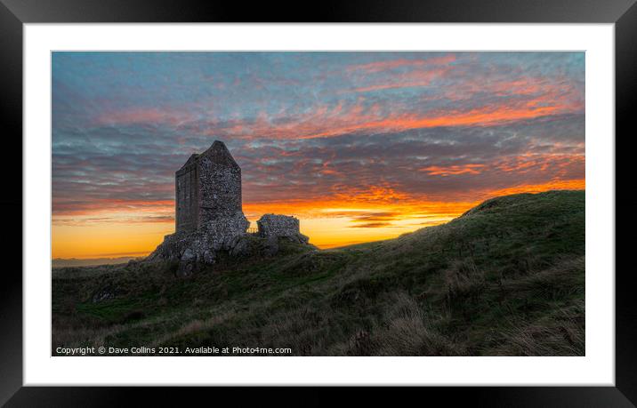 Smailholm Tower at dawn, Scottish Borders, UK Framed Mounted Print by Dave Collins