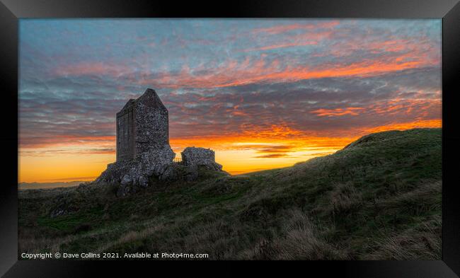 Smailholm Tower at dawn, Scottish Borders, UK Framed Print by Dave Collins