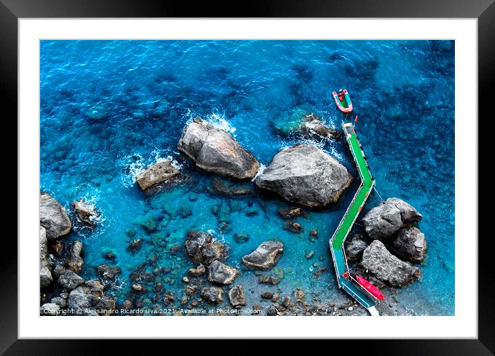  Crystal clear water - Amalfi coast Framed Mounted Print by Alessandro Ricardo Uva